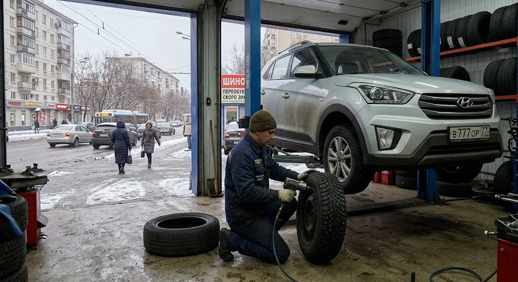 Когда менять летнюю резину на зимнюю в Москве